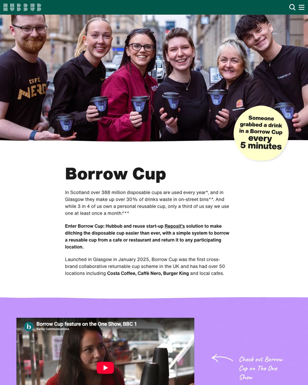 Page of Borrow Cup