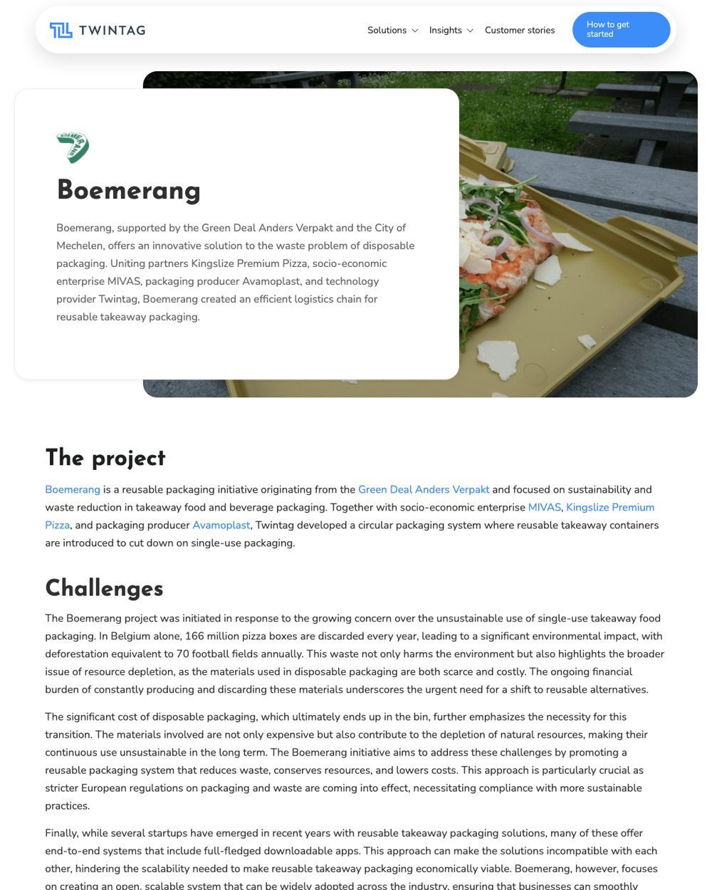 Page of Twintag x Boemerang: customer case