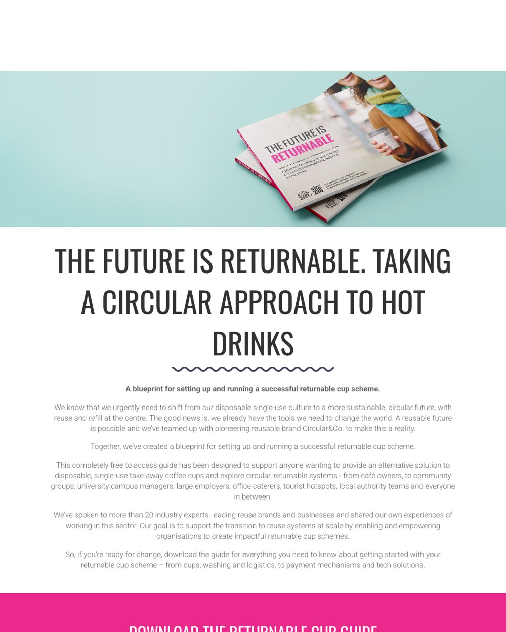 Cover of Setting up and running returnable cup scheme for hot drinks