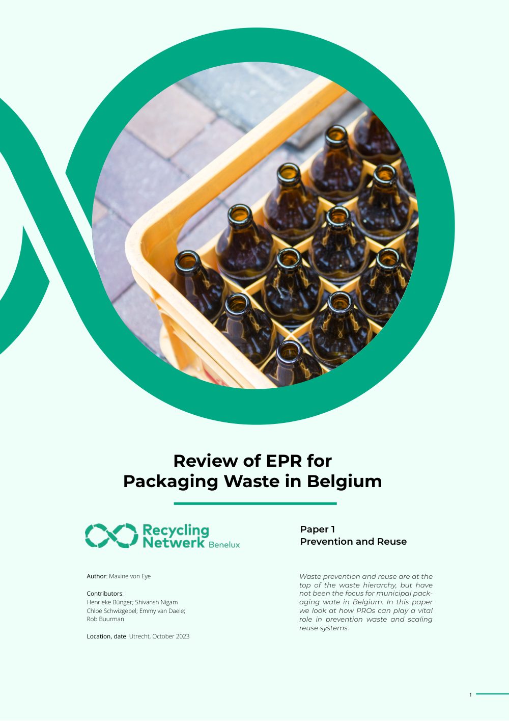 Cover of EPR for Packaging Waste in Belgium