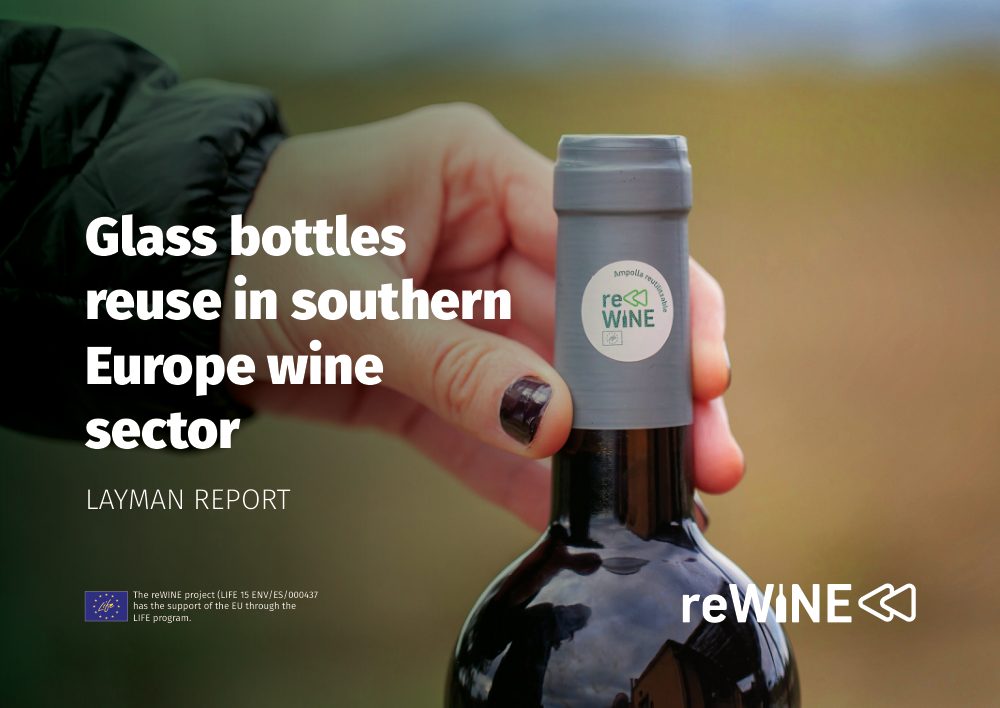 Cover of Reusable glass bottles for wine