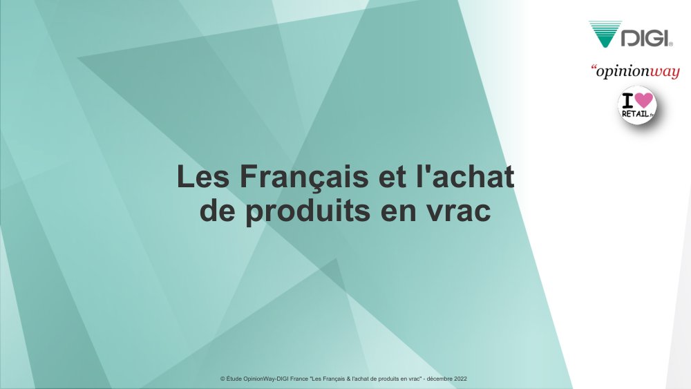 Cover of Les Français et l'achat de produits en vrac (The French and buying products in bulk)
