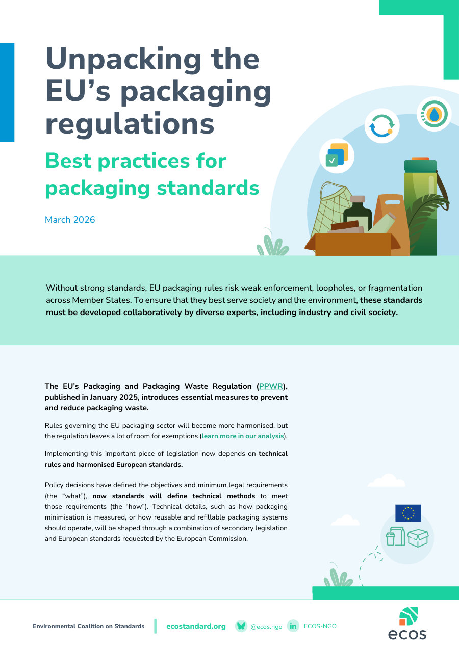 Cover of Unpacking the EU's packaging regulations – Best practices for packaging standards