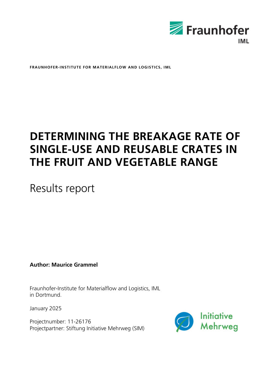 Cover of Determining the breakage rate of single-use and reusable crates in the fruit and vegetable range – Results report