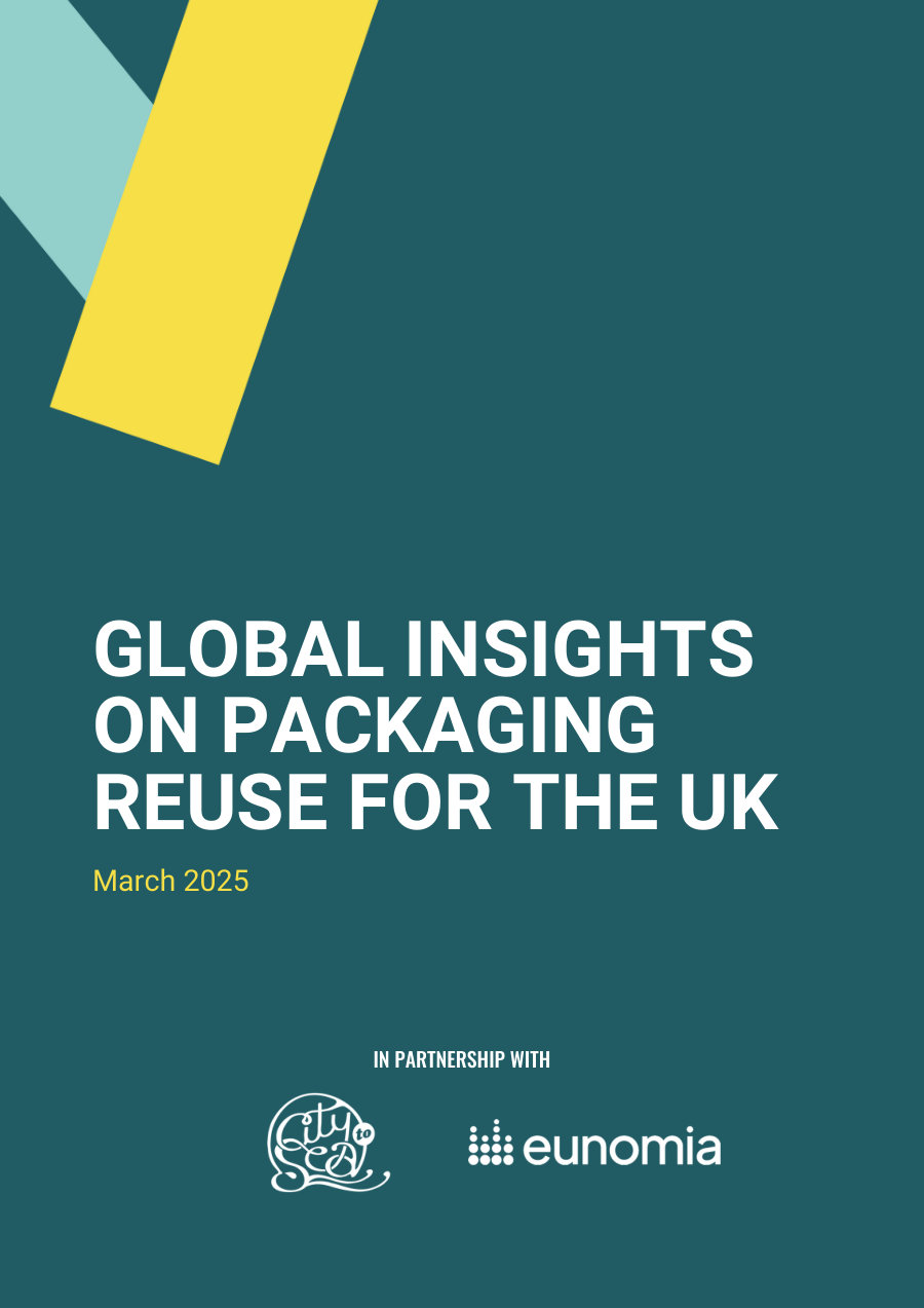Cover of Global insights on packaging reuse for the UK